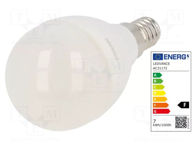 LED lamp; neutral white; E14; 230VAC; 806lm; P: 7.5W; 4000K ams OSRAM 4058075311923