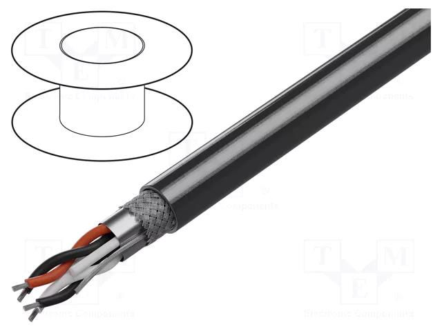 Wire; 2x2x28AWG; RS232,RS422; stranded; Cu; PVC; chrome; 30m; 30V BELDEN 9804.060100