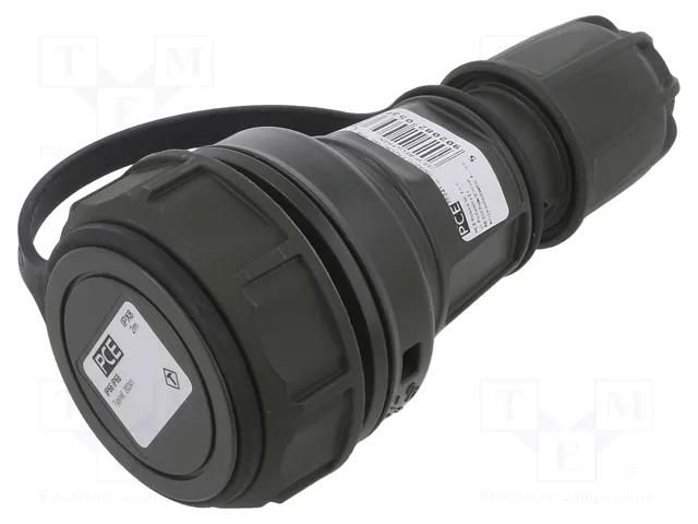 Connector: AC supply; female; socket; 2P+PE; 250VAC; 16A; green PCE 20241-U