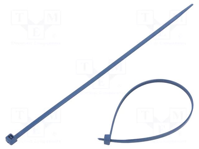 Cable tie; with metal; L: 200mm; W: 3.6mm; blue; polyamide; 180N BM GROUP BMBX2036