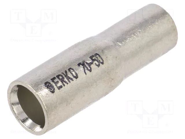 Tip: butt splice; reductive; copper; tinned; crimped; for cable ERKO KLR-70-50/1