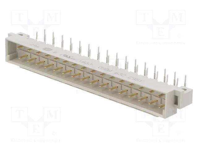 Connector: DIN 41612; socket; male; PIN: 32; angled 90°; 6A; THT; a+c HARTING 09046322951