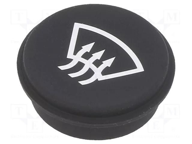 Button; round; Ø21mm; black; 09 EAO 09-0S12.0635A