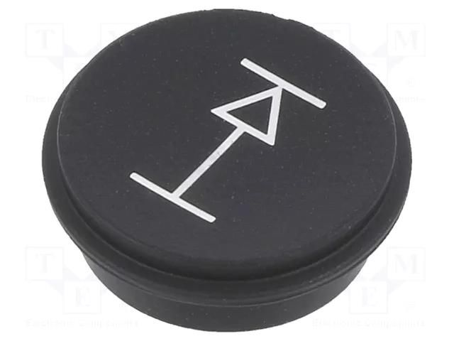 Button; round; Ø21mm; black; 09 EAO 09-0S12.2037
