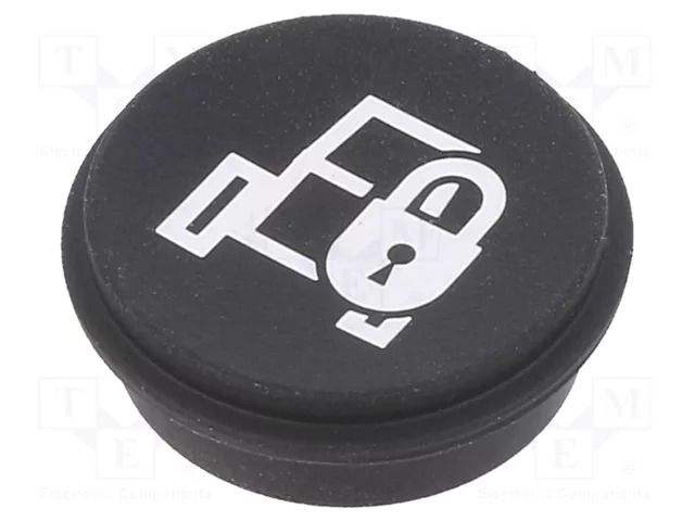 Button; round; Ø21mm; black; 09 EAO 09-0S12.3037