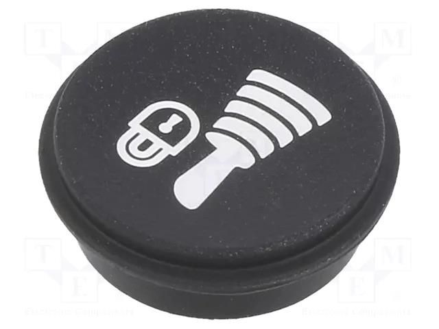 Button; round; Ø21mm; black; 09 EAO 09-0S12.3306