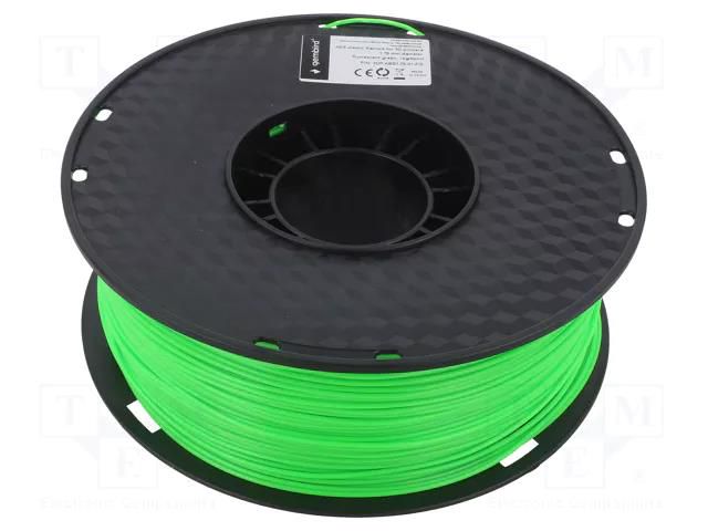 Filament: ABS; 1.75mm; bright green; 225÷245°C; 1kg GEMBIRD 3DP-ABS1.75-01-FG