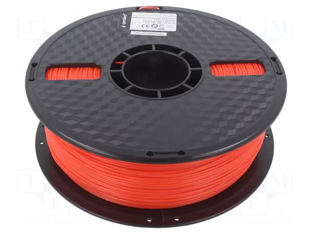 Filament: ABS; 1.75mm; bright red; 225÷245°C; 1kg GEMBIRD 3DP-ABS1.75-01-FR