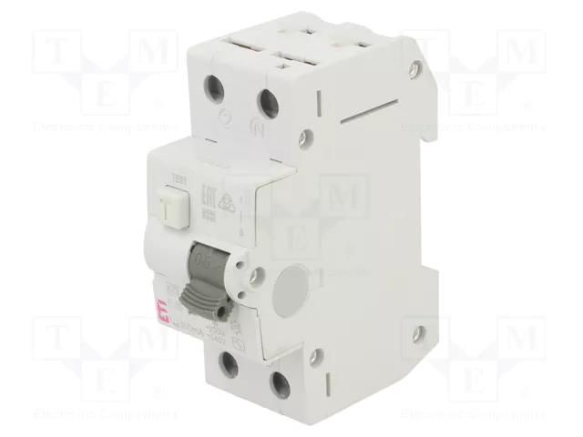 RCBO breaker; Inom: 20A; Ires: 300mA; Poles: 2; 230/400VAC; IP20 ETI POLAM 002173325