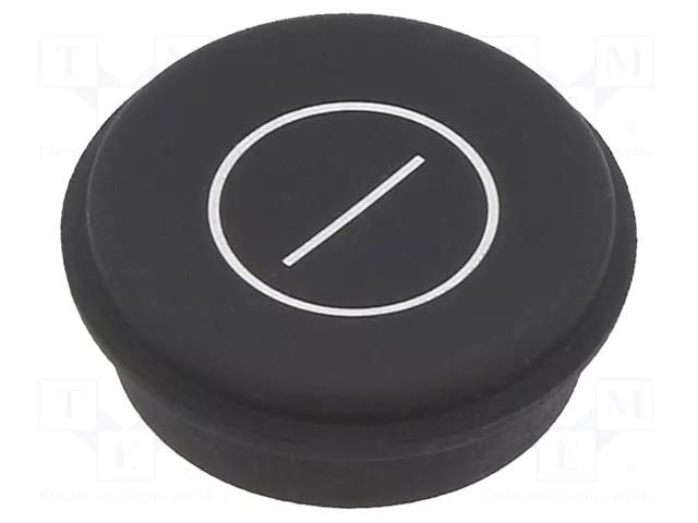 Button; round; Ø21mm; black; 09 EAO 09-0S12.5010