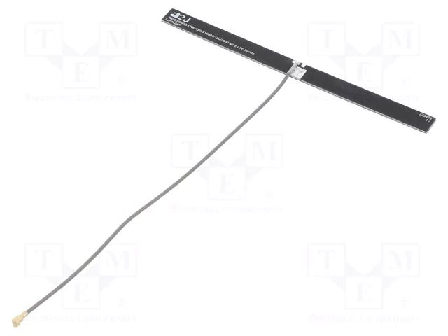 Antenna; 2G,3G,4G,GSM,LTE; 1.2dBi,4dBi,5.6dBi; glued; MC137; U.FL 2J Antennas P0424P015MC137UFL