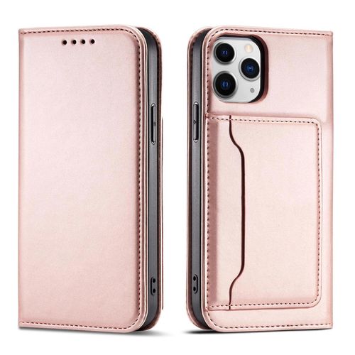 Magnet Card Case for iPhone 12 Pro Max Pouch Card Wallet Card Holder Pink, Hurtel 5907769342318 5907769342318