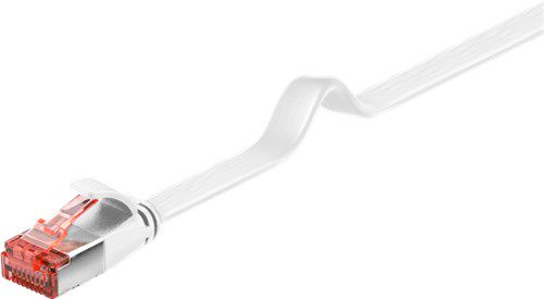 CAT 6 Flat Patch Cable, U/FTP, white, 1.5 m - copper conductor (CU) 94916
