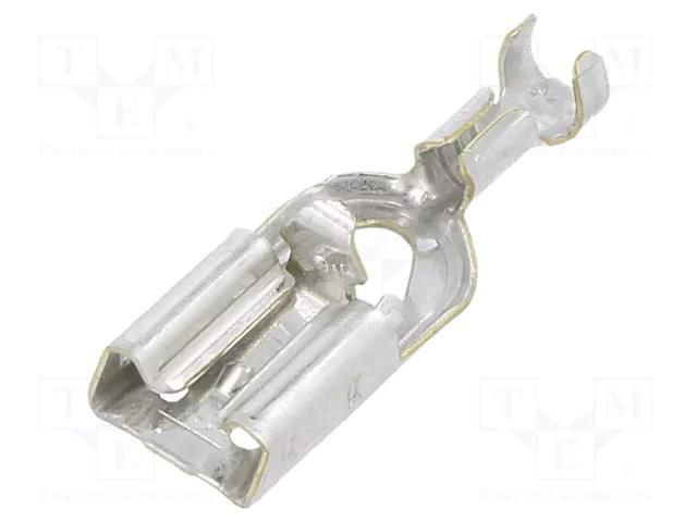 Terminal: flat; 6.3mm; 0.8mm; female; 0.5÷1.5mm2; crimped; straight TE Connectivity 341412-2