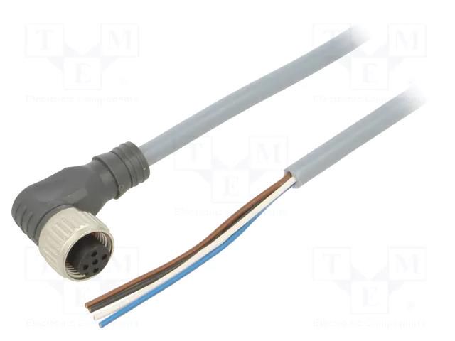 Cable: for sensors/automation; PIN: 4; angled; 2m; M12; 250VAC; 4A CARLO GAVAZZI CONE14NF-A2