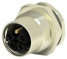SENSOR CONN, RCPT, M12, 4P+PE, PANEL T4141L12051-000
