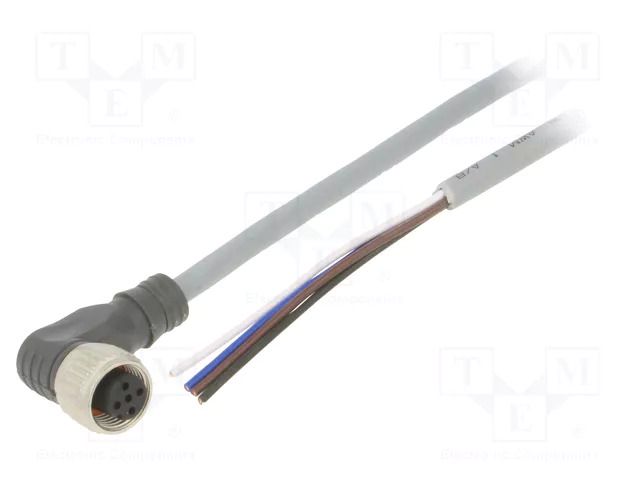 Cable: for sensors/automation; PIN: 4; angled; 2m; M12; 250VDC; 4A CARLO GAVAZZI CONE14NF-A2P