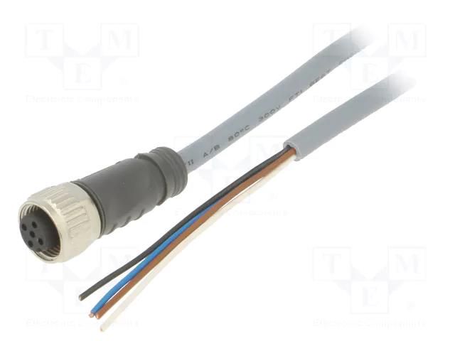 Cable: for sensors/automation; PIN: 4; straight; 2m; M12; 250VAC; 4A CARLO GAVAZZI CONE14NF-S2