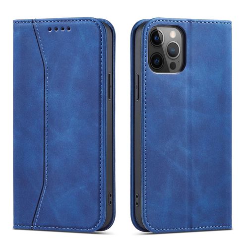 Magnet Fancy Case Case for iPhone 12 Pro Max Pouch Card Wallet Card Stand Blue, Hurtel 5907769341601 5907769341601