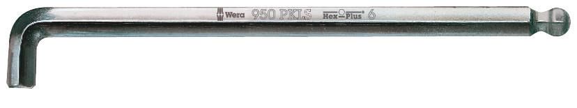 950 PKLS L-key, metric, chrome plated, 3.0x126, Wera 05022043001