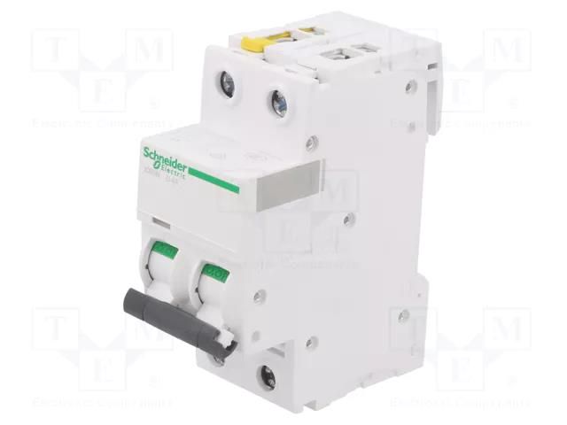 Circuit breaker; 400VAC; Inom: 4A; Poles: 2; for DIN rail mounting SCHNEIDER ELECTRIC A9F05204