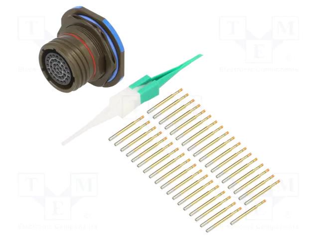 Connector: military; socket; female; PIN: 37; straight; crimped AMPHENOL AIR D38999/24WD35SN