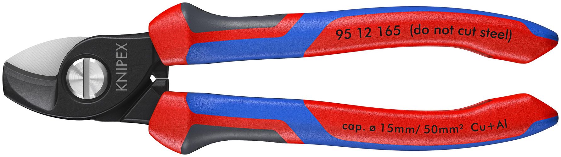 KNIPEX 95 12 165 Cable Shears with comfort handles burnished 179 mm 95 12 165 4003773029182