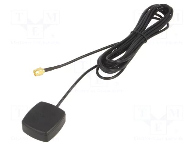 Antenna; GNSS,GPS; magnet,for ribbon cable; 38x34x13.5mm; Len: 3m 2J Antennas 4301MPGF300LLSMA