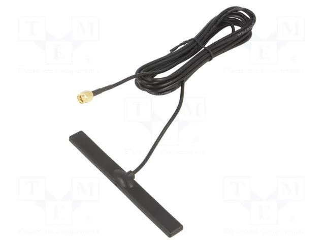 Antenna; 2G,3G,4G,5G,GSM,LTE; 2dBi,2.4dBi,4.6dBi,5.8dBi; glued 2J Antennas 5283P200LL100SMA