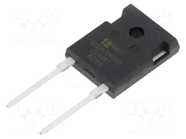 Diode: Schottky rectifying; SiC; THT; 650V; 40A; TO247-2; tube BASiC SEMICONDUCTOR B2D40065H1