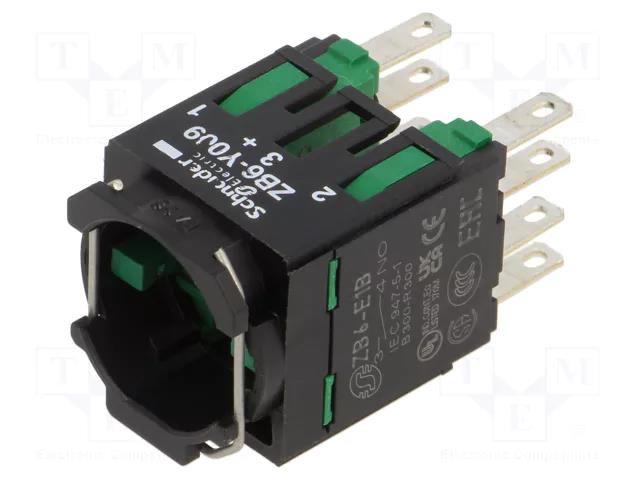 Contact block; 16mm; Harmony XB6; -40÷70°C; Contacts: NO x2 SCHNEIDER ELECTRIC ZB6Z3B