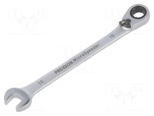 Wrench; combination spanner,with ratchet; 10mm; MicroSpeeder PROXXON PR23132
