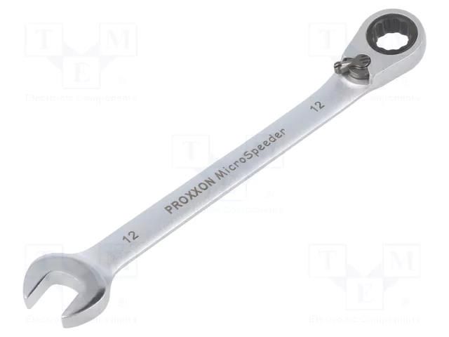 Wrench; combination spanner,with ratchet; 12mm; MicroSpeeder PROXXON PR23134