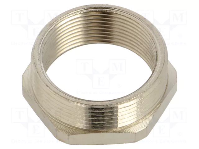 Thread adapter; Int.thread: M32; Ext.thread: PG29; brass HELLERMANNTYTON CNV-PG29-M32