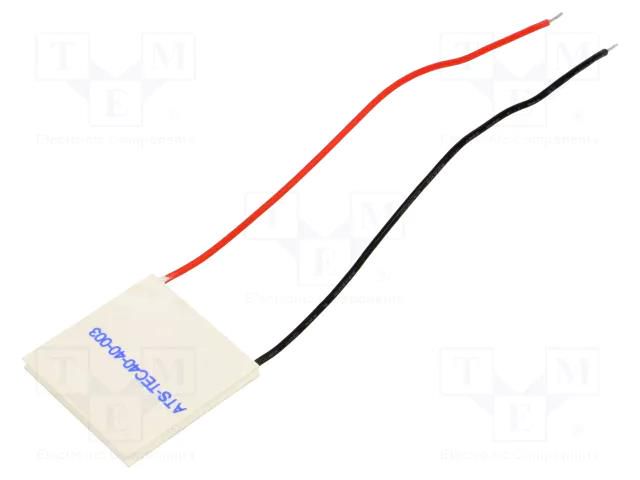 Module: Peltier; 15.4V; 5A; 40x40x4mm; 46.5W; ceramics; 20AWG; 68°C Advanced Thermal Solutions ATS-TEC40-40-003