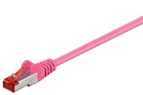 CAT 6 Patch Cable S/FTP (PiMF), magenta, 1.5 m - copper conductor (CU), halogen-free cable sheath (LSZH) 95581