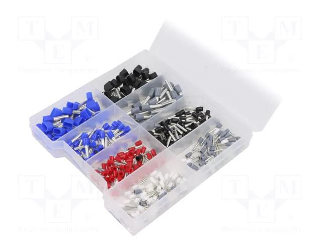 Kit: bootlace ferrules; insulated; crimped; for cable; 370pcs. BM GROUP BM00601/370