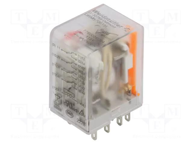 Relay: electromagnetic; 4PDT; Ucoil: 115VAC; Icontacts max: 5A WEIDMÜLLER DRM570615L