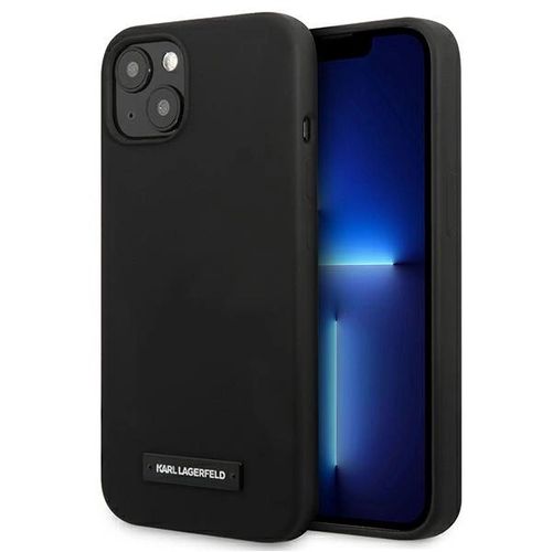 Karl Lagerfeld KLHCP13SSLMP1K iPhone 13 mini 5,4" hardcase czarny/black Silicone Plaque, Karl Lagerfeld 3666339048761 3666339048761