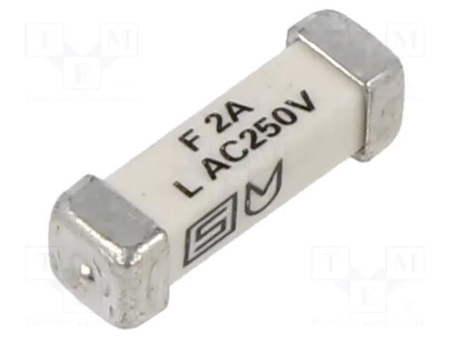 Fuse: fuse; 2A; 250VAC; 125VDC; quick blow; ceramic; 3x10.1mm; SMD SCHURTER 3405.0169.11