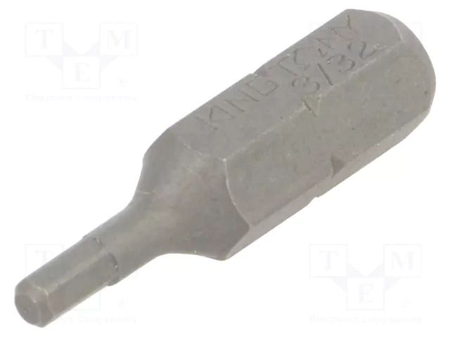 Screwdriver bit; hex key; HEX 3/32"; Socket size-inch: 1/4" KING TONY KT-502506H