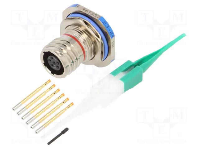 Connector: military; socket; female; PIN: 6; straight; crimped; 5A AMPHENOL AIR D38999/24FA35SN