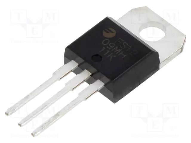 Thyristor; 600V; Ifmax: 12A; 8A; Igt: 15mA; TO220AB; THT; tube FAGOR FS1209MH00TU