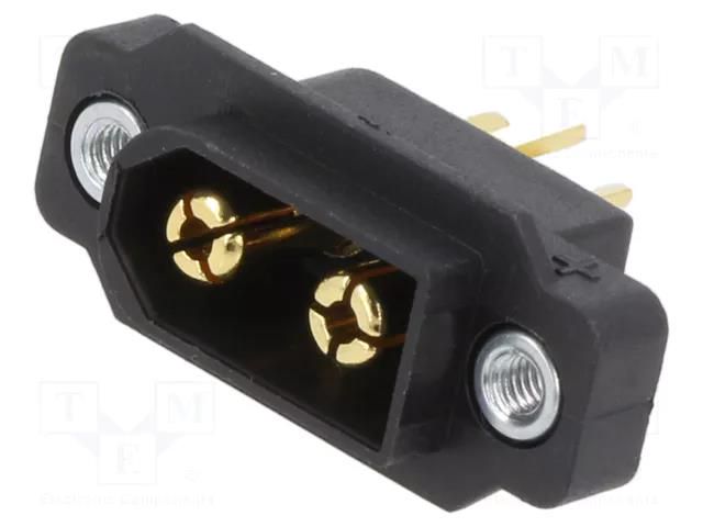 Connector: DC supply; socket; male; XT60; 1A,30A; 600V; PIN: 3(2+1) AMASS XT60IE-M