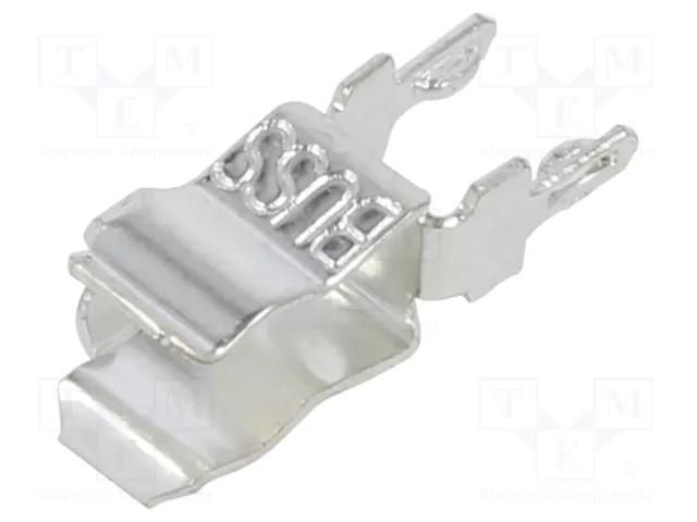 Fuse clips; THT; 5mm; Plating: tinned; Contacts: bronze; 1AXXXX EATON/BUSSMANN BK-1A5018-10-R