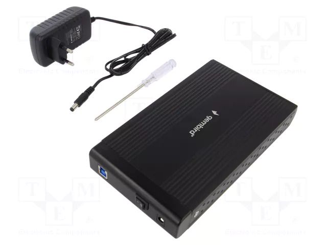 Hard discs housing: 3,5"; USB 3.0; aluminium; DC,USB B socket GEMBIRD EE3-U3S-3