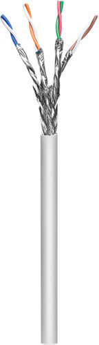 CAT 6A Network Cable, S/FTP (PiMF), grey, 50 m - Copper conductor (CU), AWG 26/7 (stranded), halogen-free cable sheath (LSZH) 96093