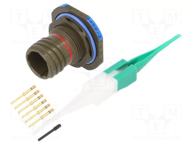 Connector: military; socket; male; PIN: 6; straight; crimped; 5A AMPHENOL AIR D38999/24WA35PN