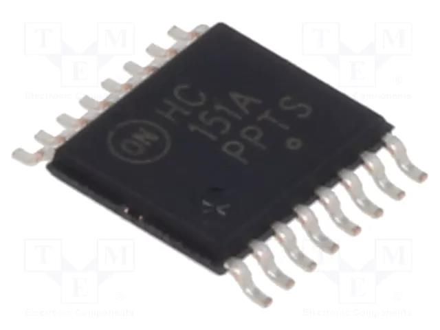 IC: digital; 8bit,multiplexer,data selector; Ch: 1; IN: 12; CMOS ONSEMI MC74HC151ADTG