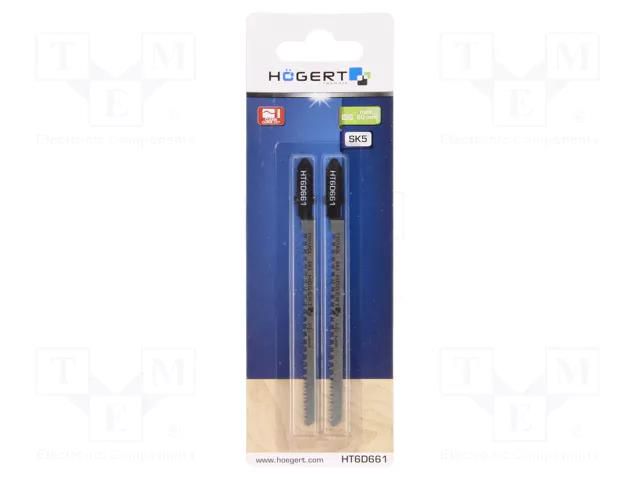 Hacksaw blade-set; wood,jigsaw; 100mm; 12teeth/inch; 2pcs. HÖGERT TECHNIK HT6D661-2